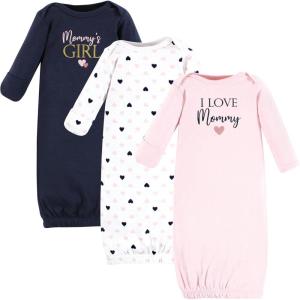 image:imageHudson Baby unisexbaby Cotton GownsGirl Mommy Pink Navy