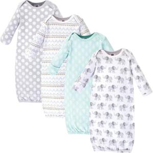 image:imageHudson Baby unisexbaby Cotton GownsGray Elephant