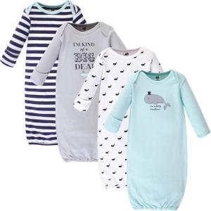 image:imageHudson Baby unisexbaby Cotton GownsHandsome Whale