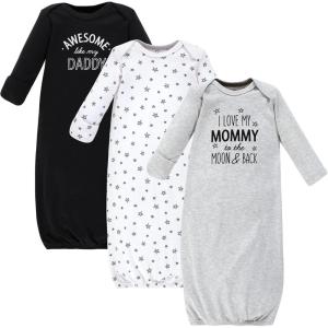 image:imageHudson Baby unisexbaby Cotton GownsMom Dad Moon and Back