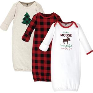 image:imageHudson Baby unisexbaby Cotton GownsMoose Wonderful Time