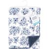 image:imageHudson Baby Infant Boy Plush Blanket with Furry Binding and Back Sports Fan One SizeBlue Toile