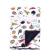 image:imageHudson Baby Infant Boy Plush Blanket with Furry Binding and Back Sports Fan One SizeSports Fan