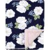 image:imageHudson Baby Infant Boy Plush Blanket with Furry Binding and Back Sports Fan One SizeWhite Peonies