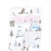 image:imageHudson Baby Infant Boy Plush Blanket with Furry Binding and Back Sports Fan One SizeWinter Forest