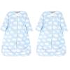 image:imageHudson Baby Infant Girl Plush Sleeping Bag Sack Blanket 2pk Basic Pink Floral 612 MonthsBlue Clouds