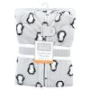 image:imageHudson Baby Infant Girl Plush Sleeping Bag Sack Blanket 2pk Basic Pink Floral 612 MonthsLongsleeve Gray Penguin