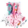 image:imageHudson Baby Unisex Baby Animal Face Security Blanket Bunny One SizeCuteasaurus 3pack
