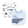 image:imageHudson Baby Unisex Baby Cotton Bibs Holiday Bold Boy One SizeBoy Whale Shark