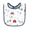 image:imageHudson Baby Unisex Baby Cotton Bibs Holiday Bold Boy One SizeGreen Farm Animals