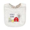 image:imageHudson Baby Unisex Baby Cotton Bibs Holiday Bold Boy One SizeGreen Farm Animals