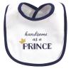 image:imageHudson Baby Unisex Baby Cotton Bibs Holiday Bold Boy One SizeHandsome as a Prince