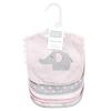 image:imageHudson Baby Unisex Baby Cotton Bibs Holiday Bold Boy One SizePink Gray Elephant