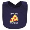 image:imageHudson Baby Unisex Baby Cotton Bibs Holiday Bold Boy One SizePizza Slice of Heaven