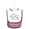 image:imageHudson Baby Unisex Baby Cotton Bibs Holiday Bold Boy One SizePlum Wildflower