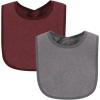 image:imageHudson Baby Unisex Baby Drooler Bib With Waterproof LiningBlue Burgundy