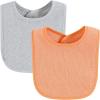 image:imageHudson Baby Unisex Baby Drooler Bib With Waterproof LiningGray Orange