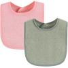 image:imageHudson Baby Unisex Baby Drooler Bib With Waterproof LiningPink Yellow