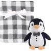 image:imageHudson Baby Unisex Baby Plush Blanket with Toy Blue Whale One SizeMr Penguin