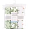 image:imageHudson Baby Unisex Baby Quilted Cotton Swaddle Wrap 3pk Rose Leopard 03 MonthsDinosaur