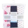 image:imageHudson Baby Unisex Baby Quilted Cotton Swaddle Wrap 3pk Rose Leopard 03 MonthsPink Navy Floral