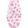 image:imageHudson Baby Unisex Baby Quilted Cotton Swaddle Wrap 3pk Rose Leopard 03 MonthsPink Navy Floral