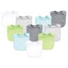 image:imageHudson Baby Unisex Baby Rayon from Bamboo Terry Bibs Purple Mint One SizeGray Mint Lime