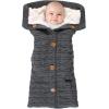 image:imageHudson Baby Unisex Baby Sherpa Knitted Baby Lounge Stroller Wrap Sack Blushing Bride One SizeLight Blue