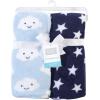 image:imageHudson Baby Unisex Baby Silky Plush and Coral Fleece Blanket Girl Farm Animals 30x36 inchesCloud