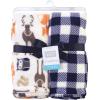 image:imageHudson Baby Unisex Baby Silky Plush and Coral Fleece Blanket Girl Farm Animals 30x36 inchesForest