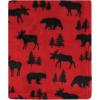 image:imageHudson Baby Unisex Baby Silky Plush and Coral Fleece Blanket Girl Farm Animals 30x36 inchesRed Moose Bear