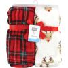 image:imageHudson Baby Unisex Baby Silky Plush and Coral Fleece Blanket Girl Farm Animals 30x36 inchesRudolph