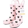 image:imageHudson Baby Unisex Baby and Toddler Rain BootsPink Black Heart