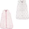 image:imageHudson Baby Safe Sleep Wearable Sleeping Bag Muslin amp Jersey Cotton 2 Pack Pink SheepModern Floral 1218 Months