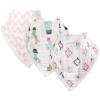 image:imageHudson Baby Unisex Baby Muslin Cotton Bandana Bibs Paper Birds One SizePink Aztec