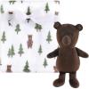image:imageHudson Baby Unisex Baby Plush Blanket Security Blanket and Toy Set Boy Whale One SizeForest Bear