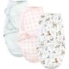 image:imageHudson Baby Unisex Baby Quilted Cotton Swaddle Wrap 3pk Rose Leopard 03 MonthsEnchanted Forest