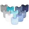 image:imageHudson Baby Unisex Baby Rayon from Bamboo Bib with Waterproof Lining 10pk Blue Teal One SizeBlue Teal