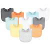 image:imageHudson Baby Unisex Baby Rayon from Bamboo Bib with Waterproof Lining 10pk Blue Teal One SizeMint Orange