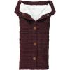 image:imageHudson Baby Unisex Baby Sherpa Knitted Baby Lounge Stroller Wrap Sack Blushing Bride One SizeBurgundy