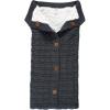 image:imageHudson Baby Unisex Baby Sherpa Knitted Baby Lounge Stroller Wrap Sack Blushing Bride One SizeCharcoal
