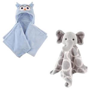 image:imageHooded Blanket amp Security BlanketBlue OwlGray Elephant