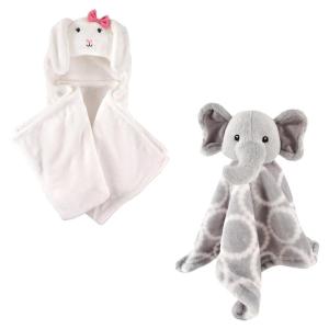 image:imageHooded Blanket amp Security BlanketBunnyGray Elephant
