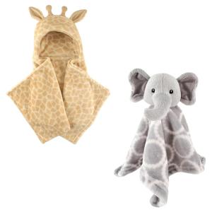 image:imageHooded Blanket amp Security BlanketGiraffeGray Elephant