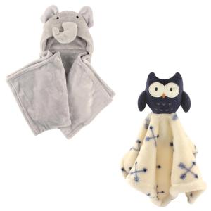 image:imageHooded Blanket amp Security BlanketGray ElephantBoy Owl