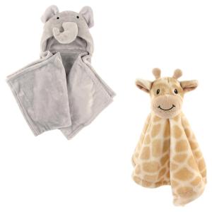image:imageHooded Blanket amp Security BlanketGray ElephantGiraffe