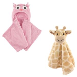 image:imageHooded Blanket amp Security BlanketPink OwlGiraffe