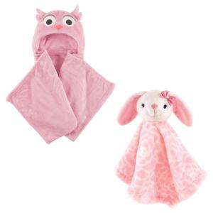 image:imageHooded Blanket amp Security BlanketPink OwlPink Bunny