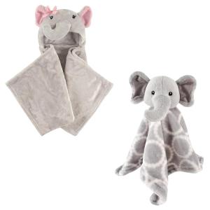 image:imageHooded Blanket amp Security BlanketPretty ElephantGray Elephant