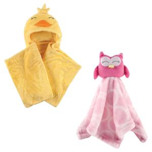 image:imageHooded Blanket amp Security BlanketYellow DuckPink Owl